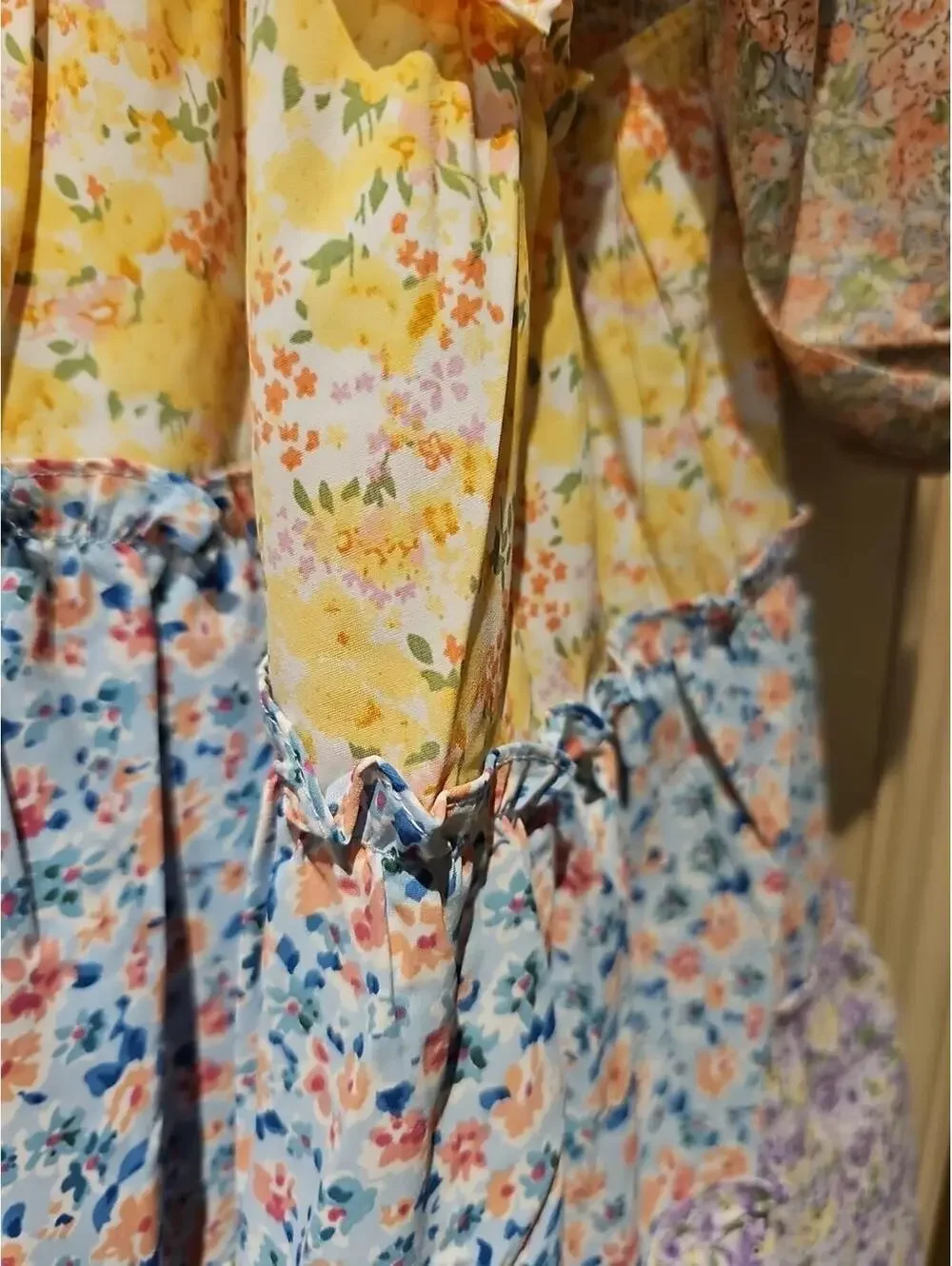 Umgee Tiered Floral Dress With Tie Back Size M. NWT - Picture 6 of 10
